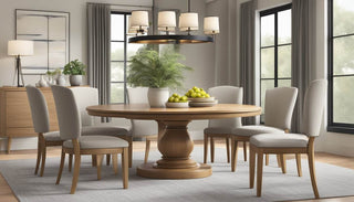 Get Ready to Host the Best Dinner Parties with a Round Oak Dining Table Set in Singapore - Megafurniture