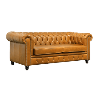 Arthur Premium Aniline Leather Chesterfield Sofa by Chattel Singapore