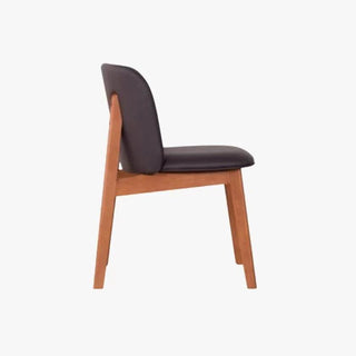 Augustine Navy Leathaire Wooden Dining Chair Singapore