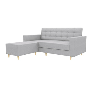Barry L-Shaped Grey Fabric Sofa (Water Repellent) Singapore