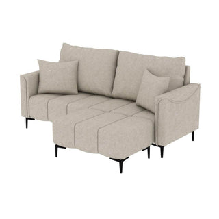 Cady 3 Seater Fabric Sofa with Stool (Pet Friendly & Water Repellent) Singapore