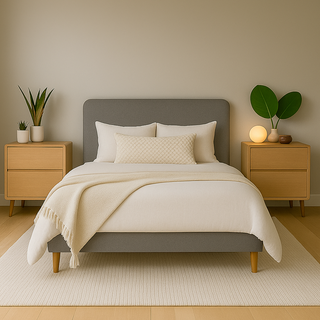 Campo Fabric Divan Bed Frame (Water Repellent) + Somnuz® 8 inch Memory Foam Mattress Bed Set