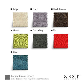 Claire Fabric Ottoman (Dual toned) by Zest Livings Singapore