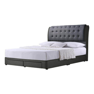 Colys Grey Fabric Bed Frame with Drawer (Water Repellent) Singapore