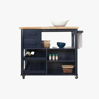 Cove Navy Blue Kitchen Trolley Singapore
