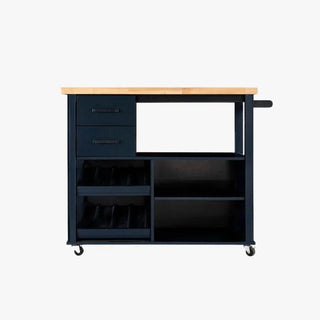 Cove Navy Blue Kitchen Trolley Singapore