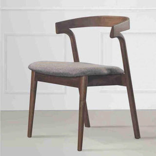 Daisy Grey Fabric Wooden Dining Chair Singapore