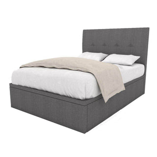 Devon Grey Fabric Storage Bed (Water Repellent) + Honey Stafford 10" Spring Mattress with Knitted Graphene Cover Bed Set Singapore