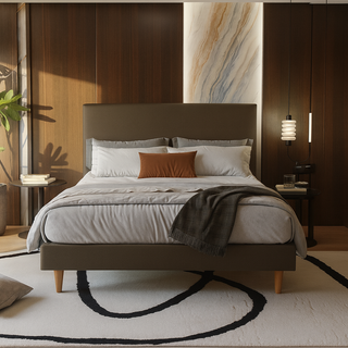 Devonne Faux Leather Divan Bed Frame + Somnuz® Durafirm 10%22 Spring Mattress with Eurotop