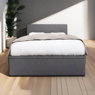 Doris Grey Storage Bed Frame (Water Repellent) + Honey Vienna 10" Spring Mattress with Latex Bed Set Singapore