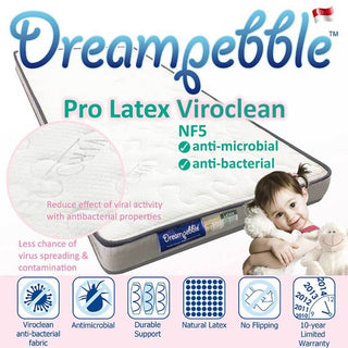 Dreampebble Pro Latex Viroclean NF5/NF10 Mattress Singapore
