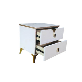 Elberta Bedside Table with Sintered Stone Top Singapore