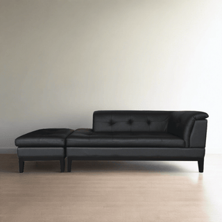 Ernie 2 Seater Faux Leather Sofa With Ottoman by Zest Livings Singapore