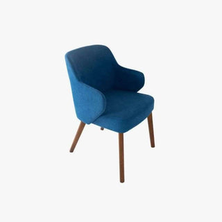 Gabriella Blue Fabric Dining Chair with Arm Singapore