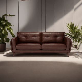 Gerry Brown Faux Leather Sofa Singapore