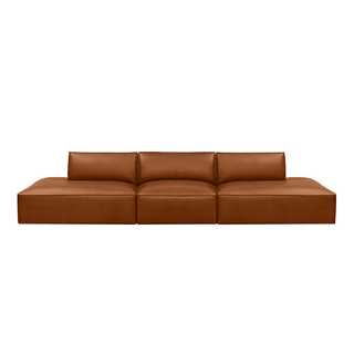 Giacomo Premium Aniline Leather Armless 4 Seater Sofa by Chattel Singapore