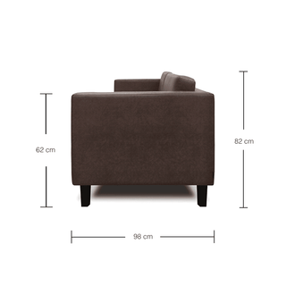 Hammond 3 Seater Faux Leather Sofa by Zest Livings Singapore
