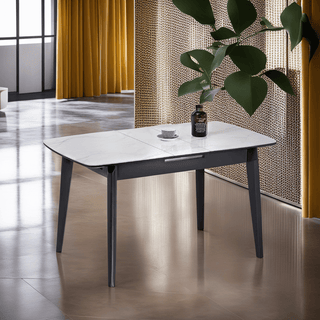 Hoku Glossy Sintered Stone Extendable Dining Table Singapore