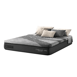 Begonia Grey Fabric Bed Frame (Water Repellent) + Honey Stafford 10" Spring Mattress with Knitted Graphene Cover Bed Set