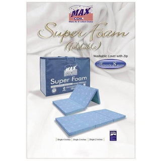 Maxcoil Super Foam Foldable Orthopedic Mattress (Single & Super Single) Singapore