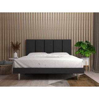 Maxcoil Vertical Tufted Fabric Bed Frame Singapore