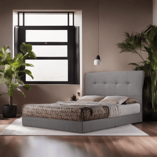 Milli Grey Fabric Bed Frame (Water Repellent) Singapore