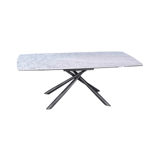 Sophia Extendable Dining Table with Glossy Grey Sintered Stone Top Singapore