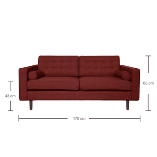 Tatler 2 Seater Fabric Sofa by Zest Livings Singapore