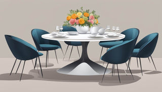 8 Seater Modern Round Dining Table: Perfect for Hosting Dinner Parties in Singapore! - Megafurniture