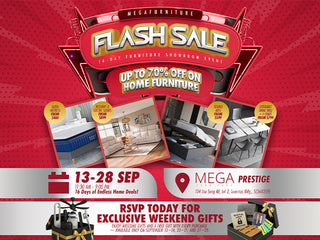 Furniture Flash Sale Weekends September - Megafurniture.sg