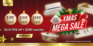 Unwrap Unbeatable Savings This Christmas with Megafurniture's Xmas Mega Sale! – Up to 70% Off + $250 Voucher!