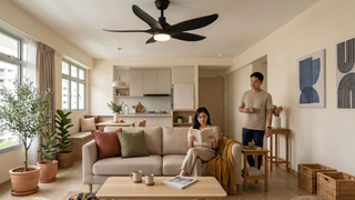 Acorn ceiling fan installed in a Singapore home