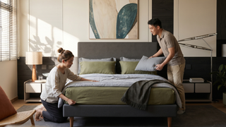Bed sheets on a neatly styled Singapore bedroom showing fitted sheet and mattress fit