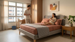 Bedsheet set in a Singapore bedroom