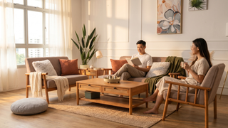 Engineered wood furniture for a Singapore home
