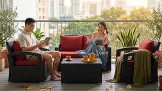 Garden bench for a Singapore outdoor space