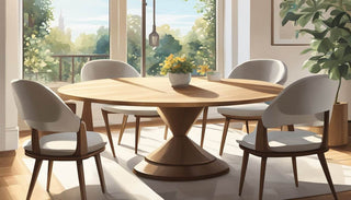 Get ready to host in style with a Round Wood Dining Table in Singapore! - Megafurniture