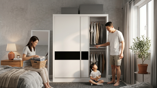 Storage setup for a housewarming in a Singapore home