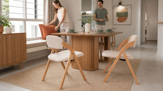 Foldable dining chairs in a modern Singapore dining area with a compact layout for everyday family use