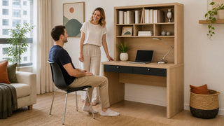 Modern home office chair and desk setup in a practical Singapore apartment for MegaFurniture’s chair cost guide