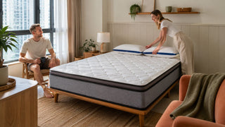Quilted mattress in a modern Singapore bedroom styled for practical comfort and everyday MegaFurniture value