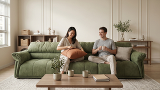 Performance fabric sofa for a family home in Singapore