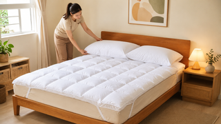 Seahorse mattress in a Singapore bedroom with practical sleep setup