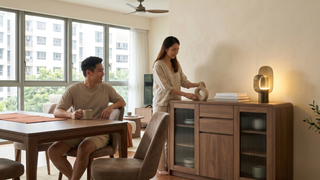 Sideboard cabinet in a Singapore dining room
