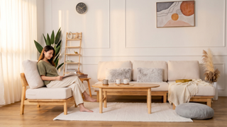 Sofa chair in a Singapore living room with practical space planning