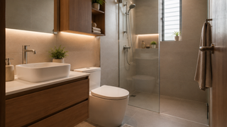 Toilet renovation in a Singapore home