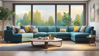 Upgrade Your Living Room: Sectional with Round Coffee Table for a Chic and Cozy Ambience in Singapore - Megafurniture