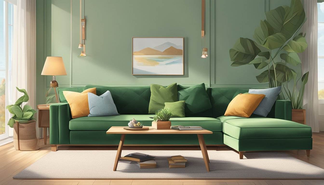 Upgrade Your Living Room with a Stylish Green Couch Sectional: Perfect ...