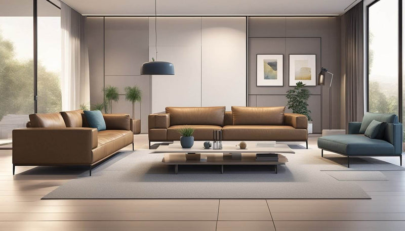 Upgrade Your Living Room with a Stylish Modern Leather Sofa Set in Sin ...