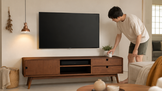 Well-made TV console in a modern Singapore living room